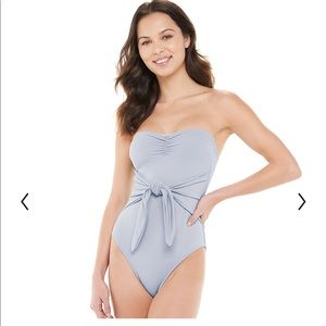 Weworewhat light blue Capri one piece medium NWT